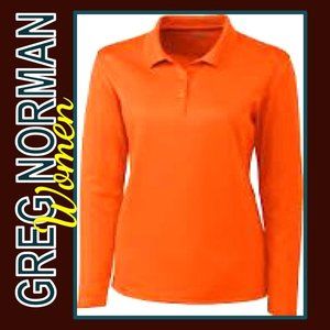 Greg Norman Womens Long Sleeve Golf Polo Top